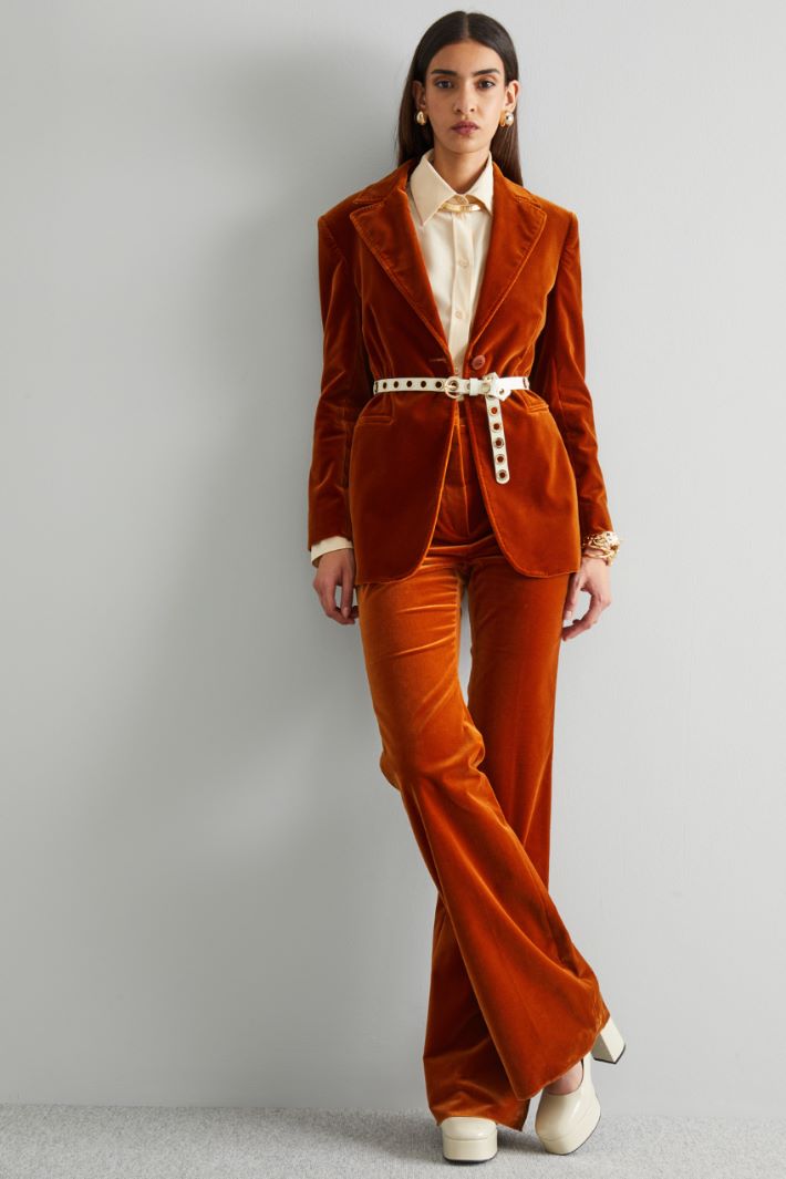 Blazer con bottone singolo, ruggine | Fashion Market