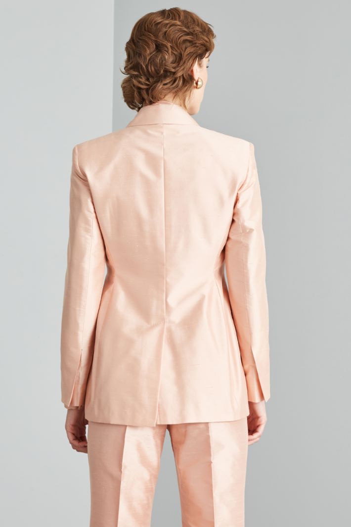 Blazer in shantung di seta - ROSA PASTELLO - Fashion Market - 4