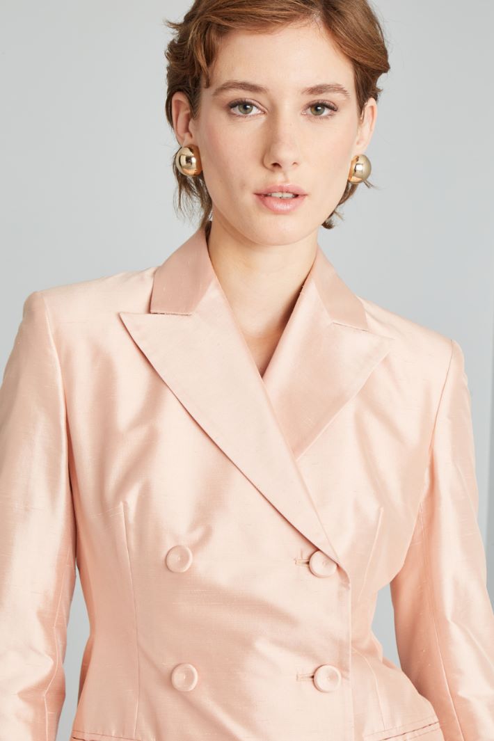 Blazer in shantung di seta - ROSA PASTELLO - Fashion Market - 3