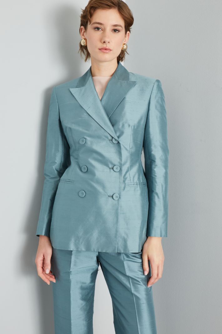 Blazer in shantung di seta - CARTA DA ZUCCHERO - Fashion Market - 2