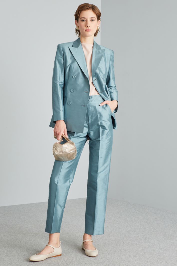 Blazer in shantung di seta - CARTA DA ZUCCHERO - Fashion Market