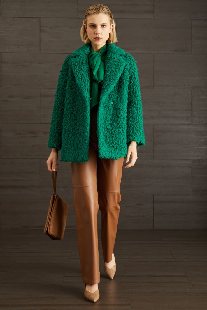 Giaccone in alpaca - VERDE - Fashion Market