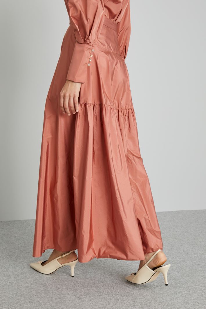Gonna a campana con balza - ROSA ANTICO - Fashion Market - 4