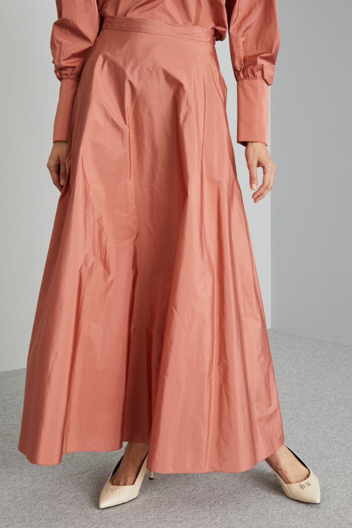 Gonna a campana con balza - ROSA ANTICO - Fashion Market - 2