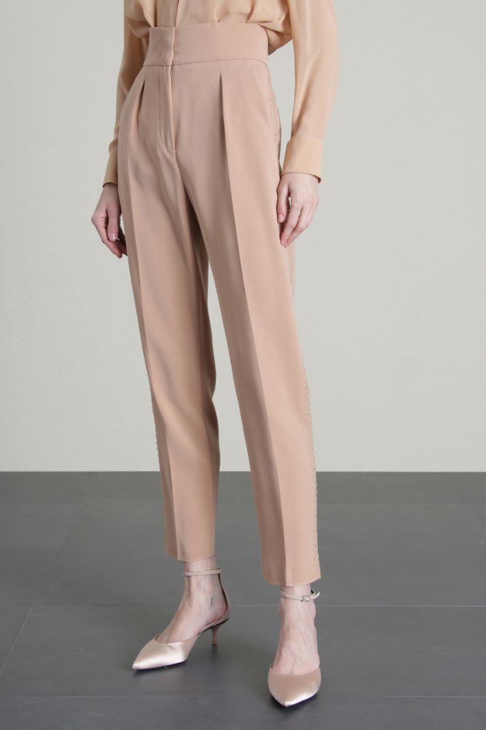 Pantaloni a vita alta in cady - ROSA - Fashion Market - 4