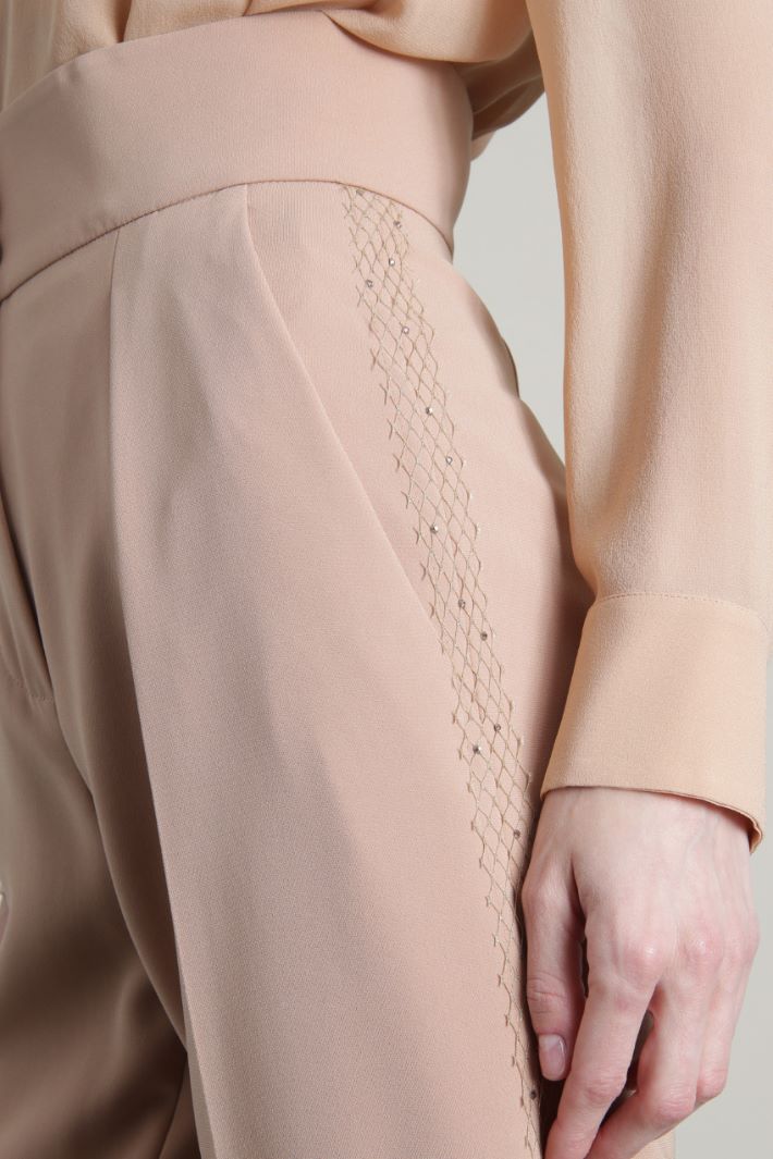 Pantaloni a vita alta in cady - ROSA - Fashion Market - 3