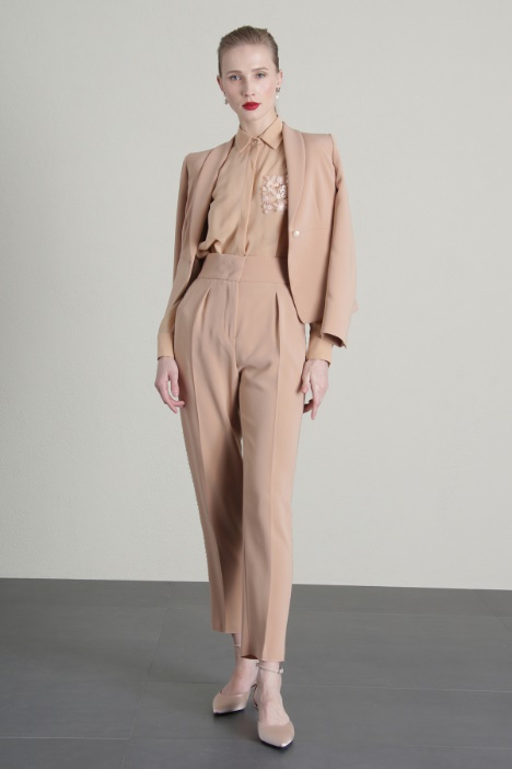 Pantaloni a vita alta in cady - Fashion Market