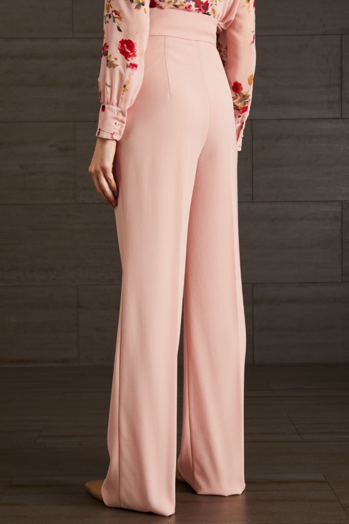 Pantaloni in crêpe di lana - ROSA - Fashion Market - 4