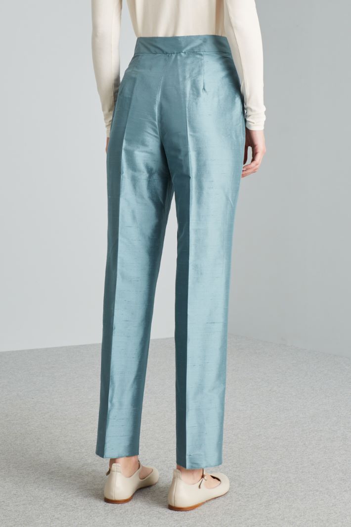 Pantaloni in shantung di seta - CARTA DA ZUCCHERO - Fashion Market - 4