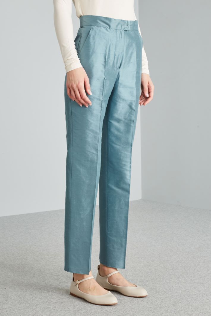 Pantaloni in shantung di seta - CARTA DA ZUCCHERO - Fashion Market - 2