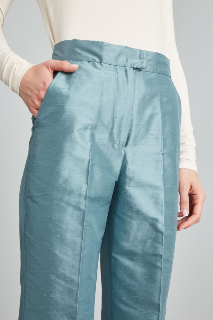 Pantaloni in shantung di seta - CARTA DA ZUCCHERO - Fashion Market - 3