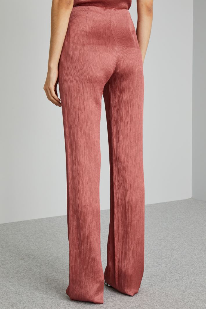 Pantaloni in creponne di viscosa - ROSA ANTICO - Fashion Market - 4