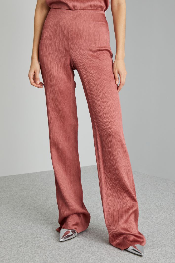 Pantaloni in creponne di viscosa - ROSA ANTICO - Fashion Market - 2