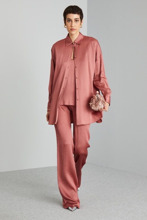 Pantaloni in creponne di viscosa - Fashion Market