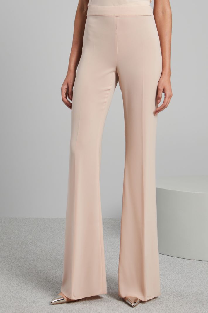 Pantaloni flare in cady - ROSA CIPRIA - Fashion Market - 2