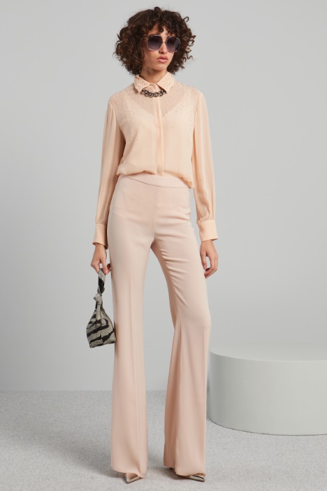 Pantaloni flare in cady - Fashion Market