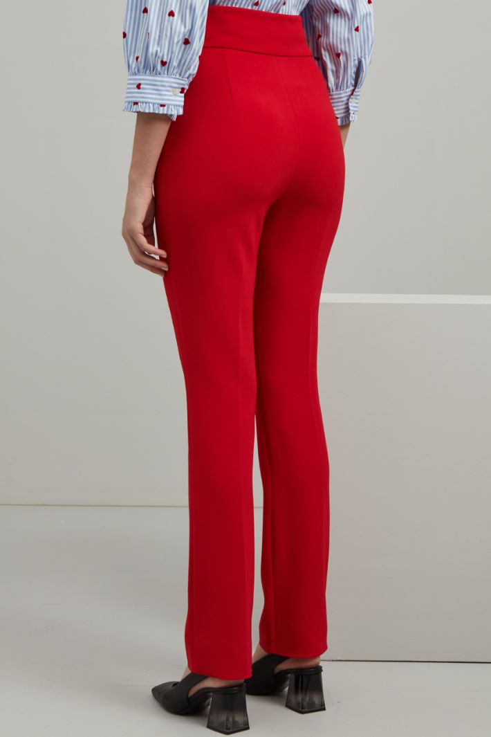 Pantaloni in cady  - ROSSO - Fashion Market - 4