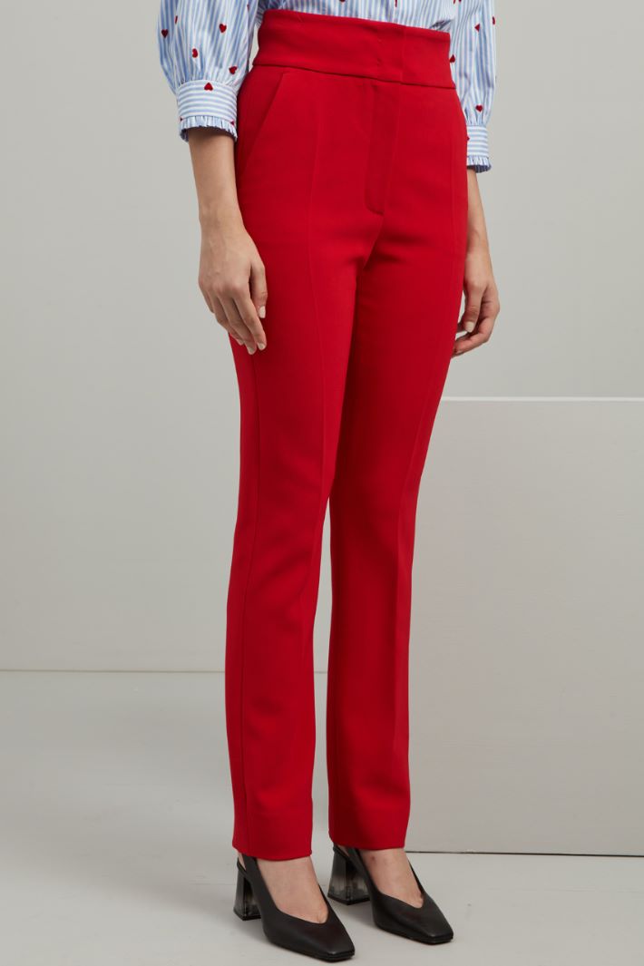 Pantaloni in cady  - ROSSO - Fashion Market - 2
