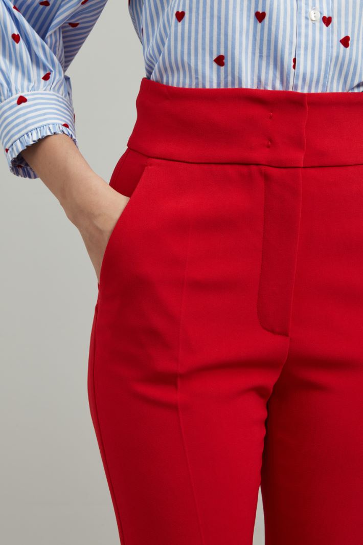 Pantaloni in cady  - ROSSO - Fashion Market - 3