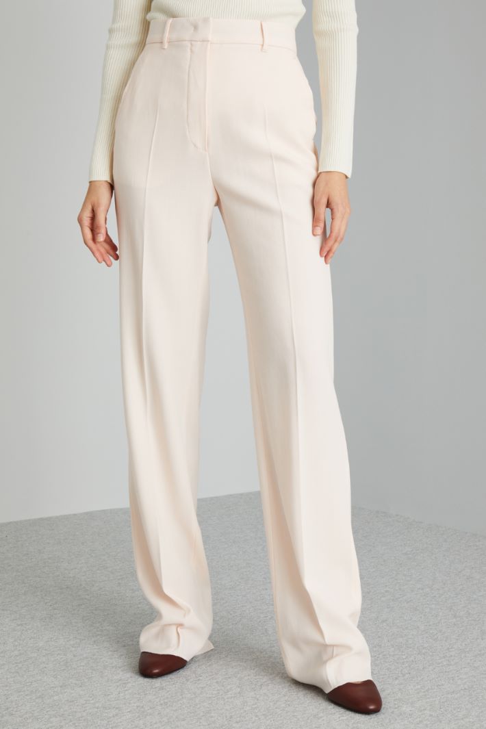 Pantaloni a palazzo in crépe - ROSA CIPRIA - Fashion Market - 2