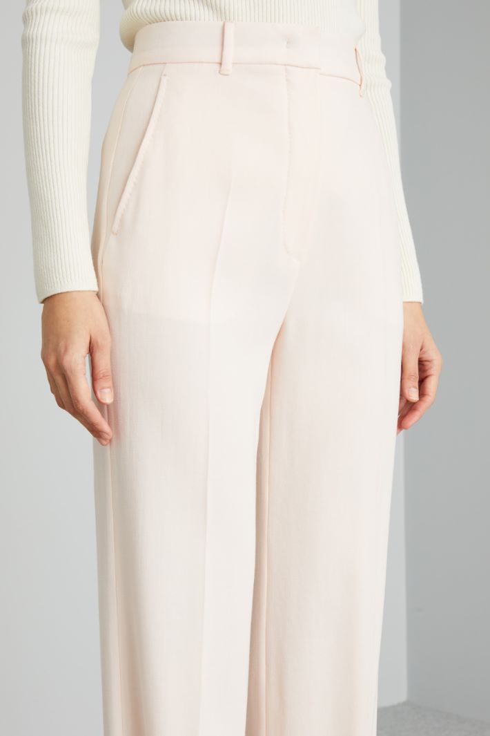 Pantaloni a palazzo in crépe - ROSA CIPRIA - Fashion Market - 3