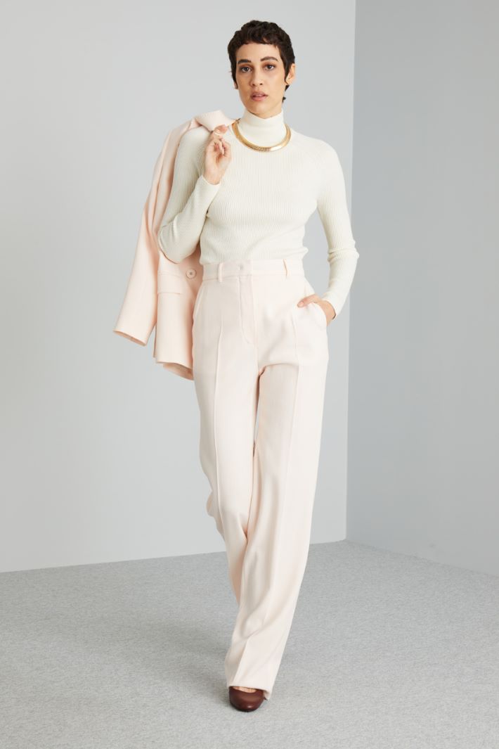 Pantaloni a palazzo in crépe - ROSA CIPRIA - Fashion Market