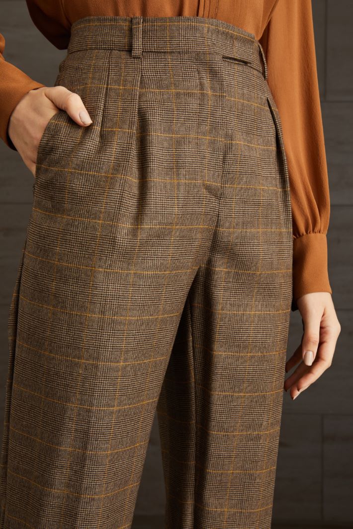Pantalone in flanella  - CAMMELLO ORO NERO - Fashion Market - 3