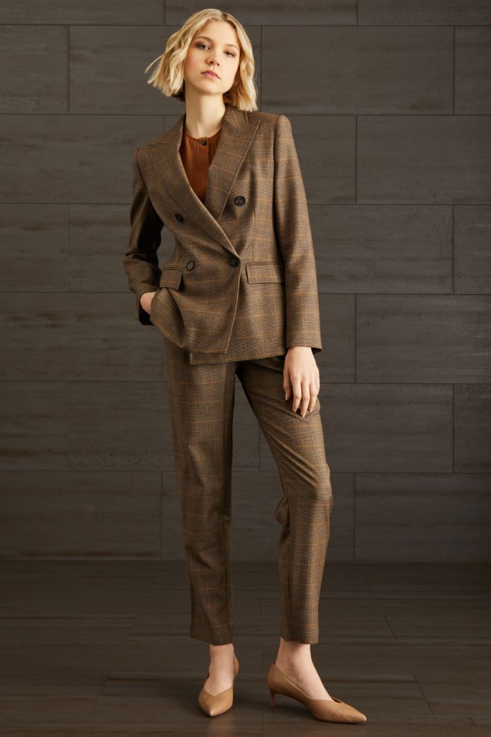 Pantalone in flanella  - CAMMELLO ORO NERO - Fashion Market