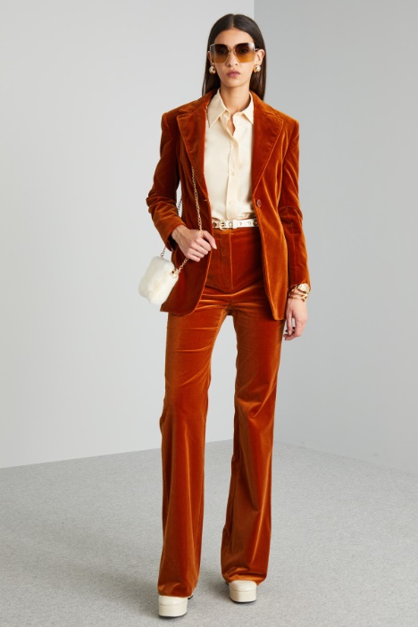 Pantaloni flare in velluto - Fashion Market