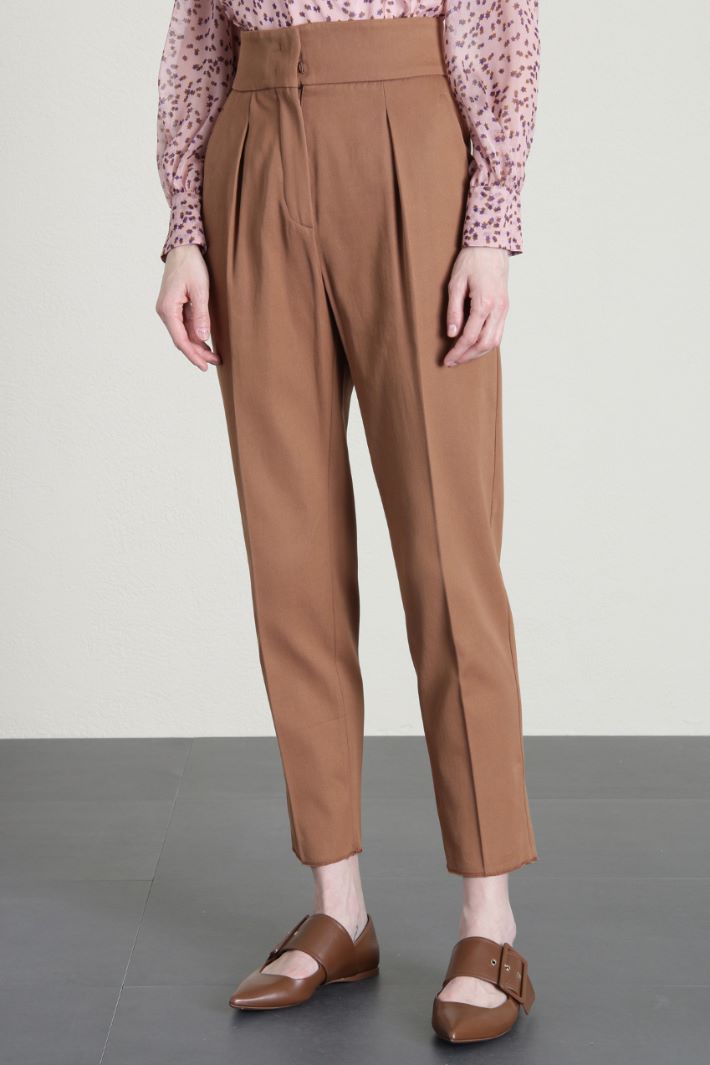 Pantaloni baggy in drill - MARRONE - Fashion Market - 4
