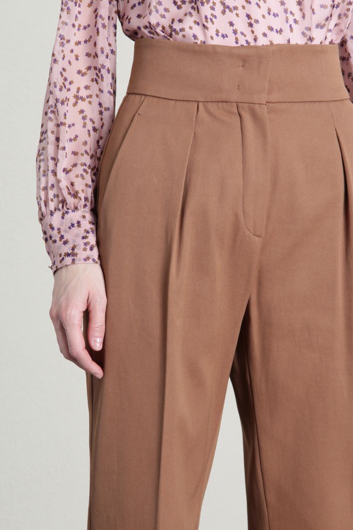 Pantaloni baggy in drill - MARRONE - Fashion Market - 3