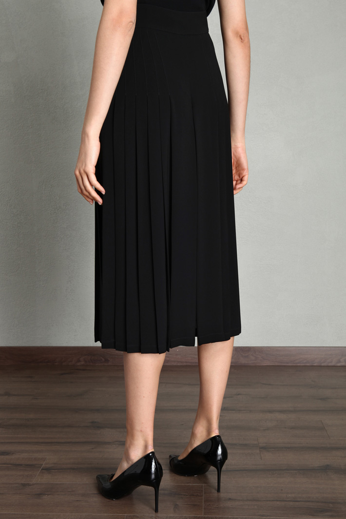 Gonna pantalone in cady - NERO - Fashion Market - 3