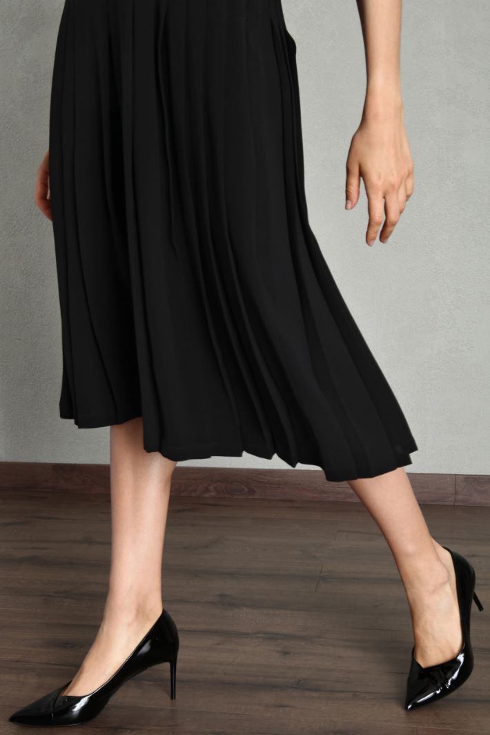 Gonna pantalone in cady - NERO - Fashion Market - 3