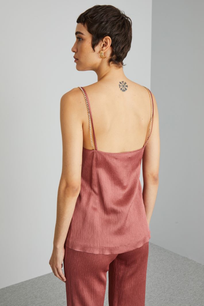 Top in creponne di viscosa - ROSA ANTICO - Fashion Market - 4