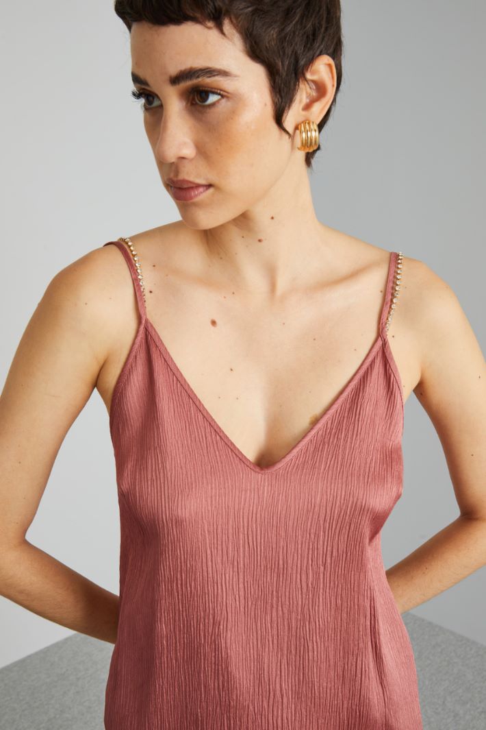 Top in creponne di viscosa - ROSA ANTICO - Fashion Market - 3
