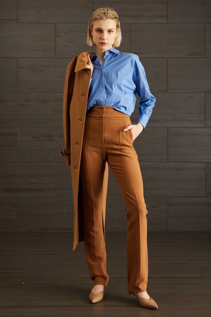 Camicia in cotone  - AZZURRO - Fashion Market