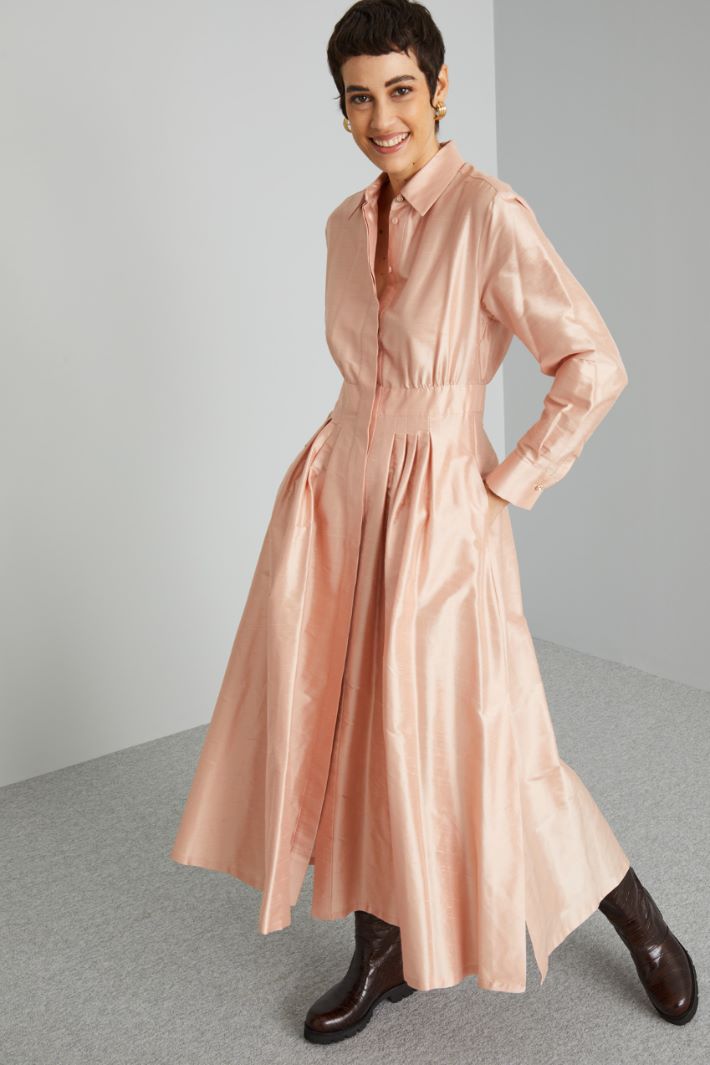 Chemisier in shantung di seta - ROSA PASTELLO - Fashion Market - 2