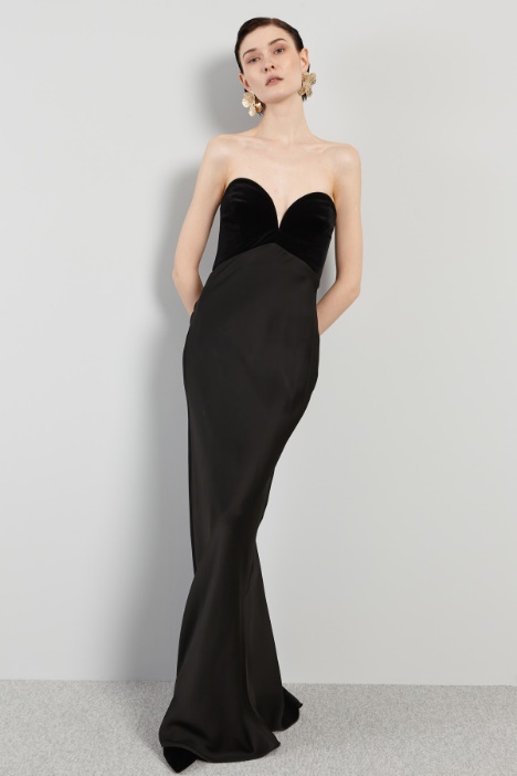 Abito bustier in envers satin - Fashion Market