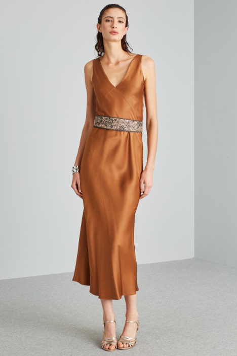 Abito fluido in envers satin - Fashion Market