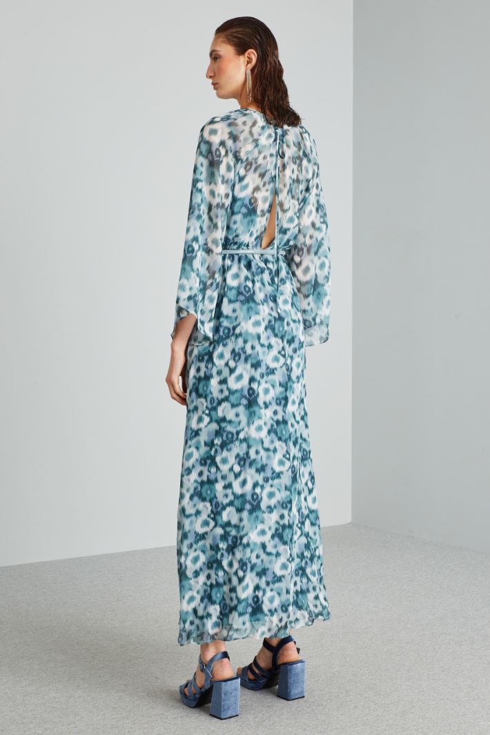 Abito con maniche ampie - AVIO AZZURRO BIANCO - Fashion Market - 4