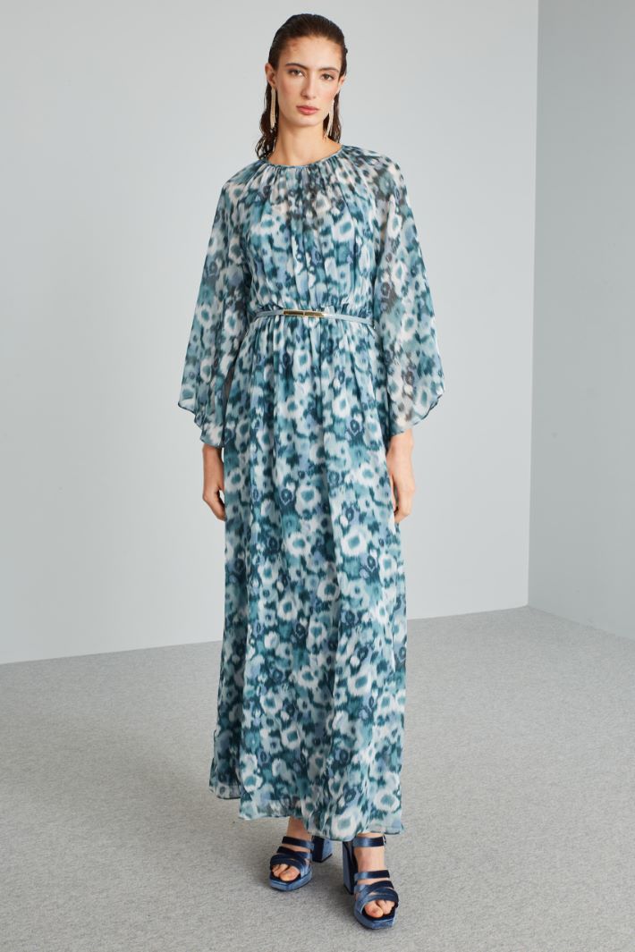 Abito con maniche ampie - AVIO AZZURRO BIANCO - Fashion Market - 2