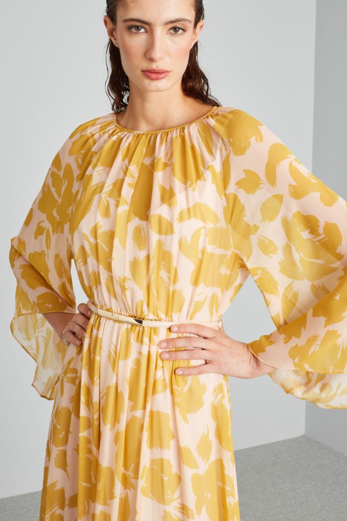 Abito con maniche ampie - SENAPE ROSA CIPRIA - Fashion Market - 3