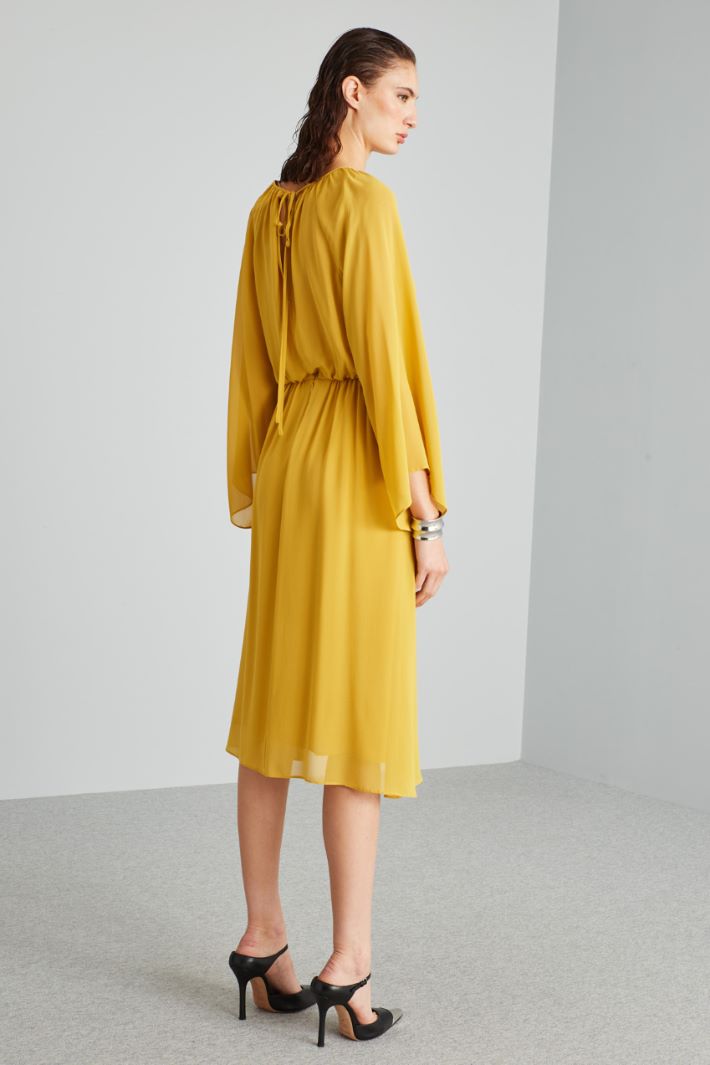 Abito midi in pura seta - SENAPE - Fashion Market - 4