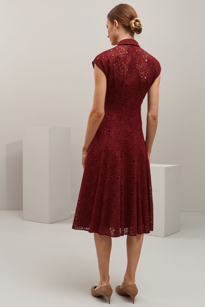 Abito in pizzo - BORDEAUX - Fashion Market - 4