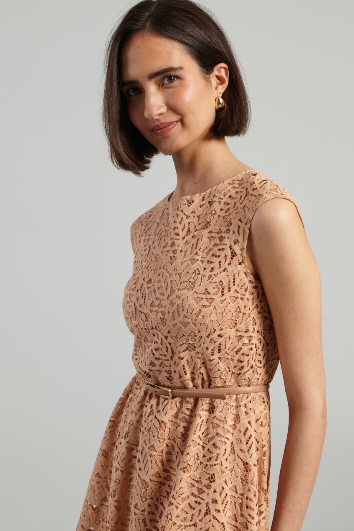 Abito smanicato in pizzo - ROSA - Fashion Market - 3
