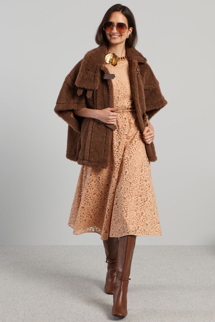 Abito smanicato in pizzo - ROSA - Fashion Market