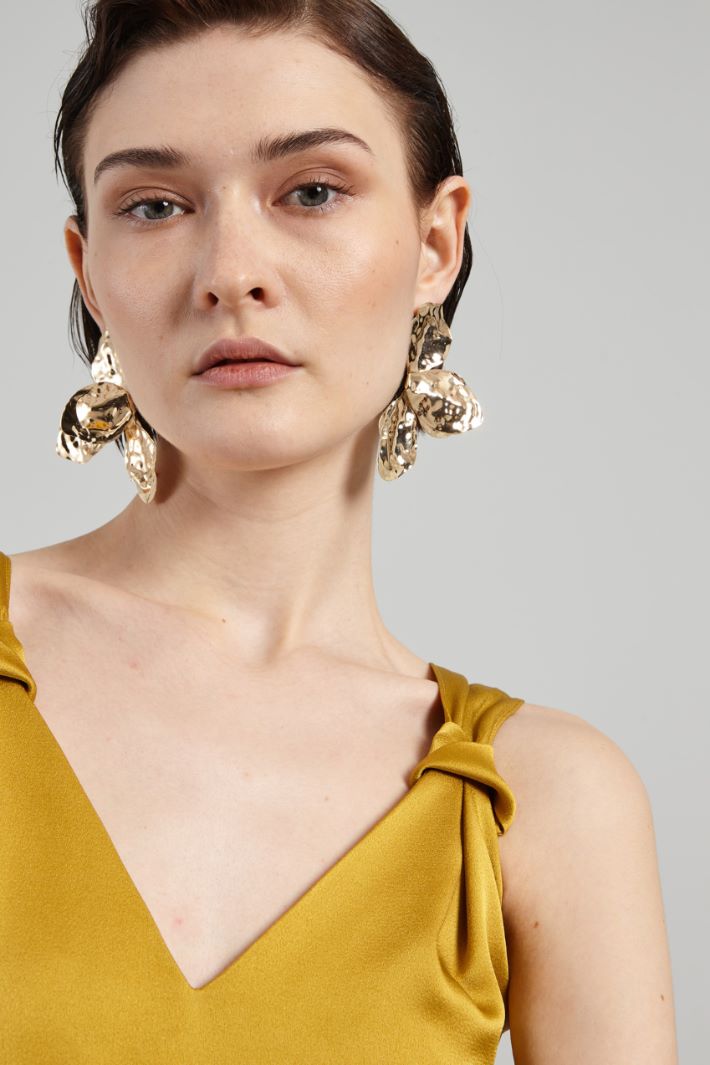 Tuta in enver satin lucido - SENAPE - Fashion Market - 3