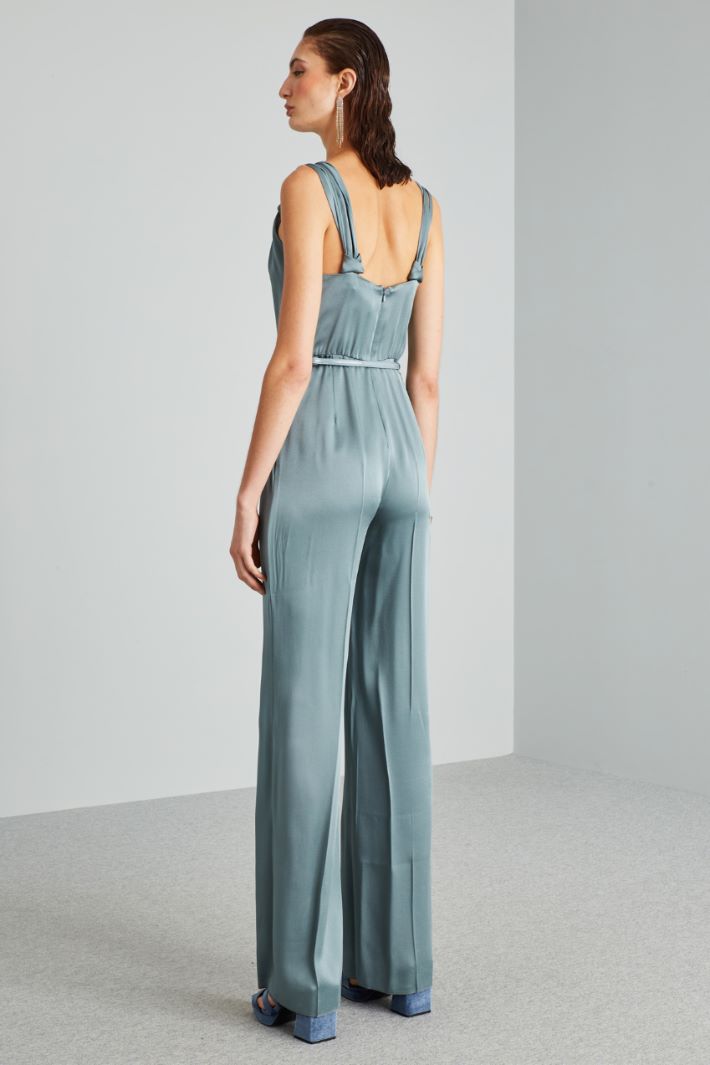 Tuta in enver satin lucido - CARTA DA ZUCCHERO - Fashion Market - 4