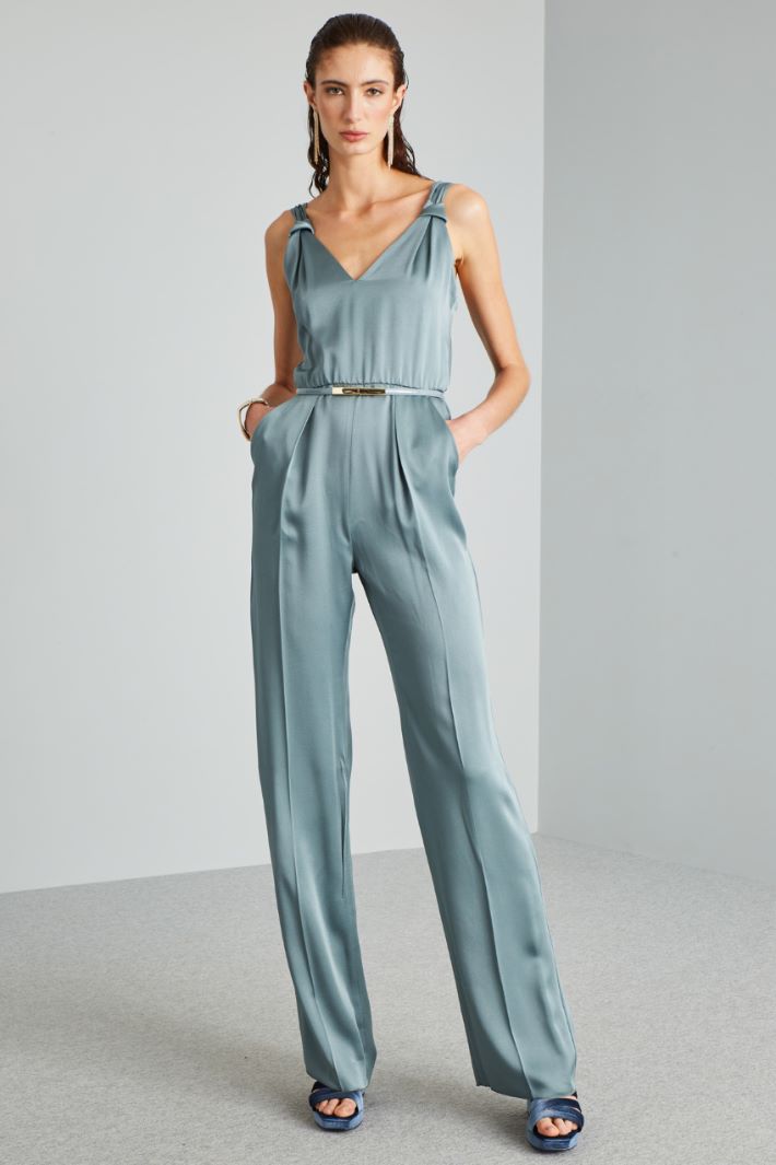 Tuta in enver satin lucido - CARTA DA ZUCCHERO - Fashion Market - 2