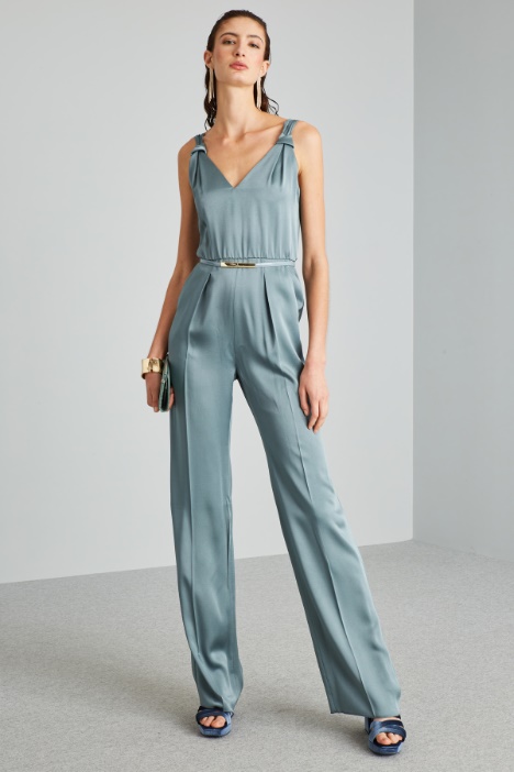 Tuta in enver satin lucido - Fashion Market